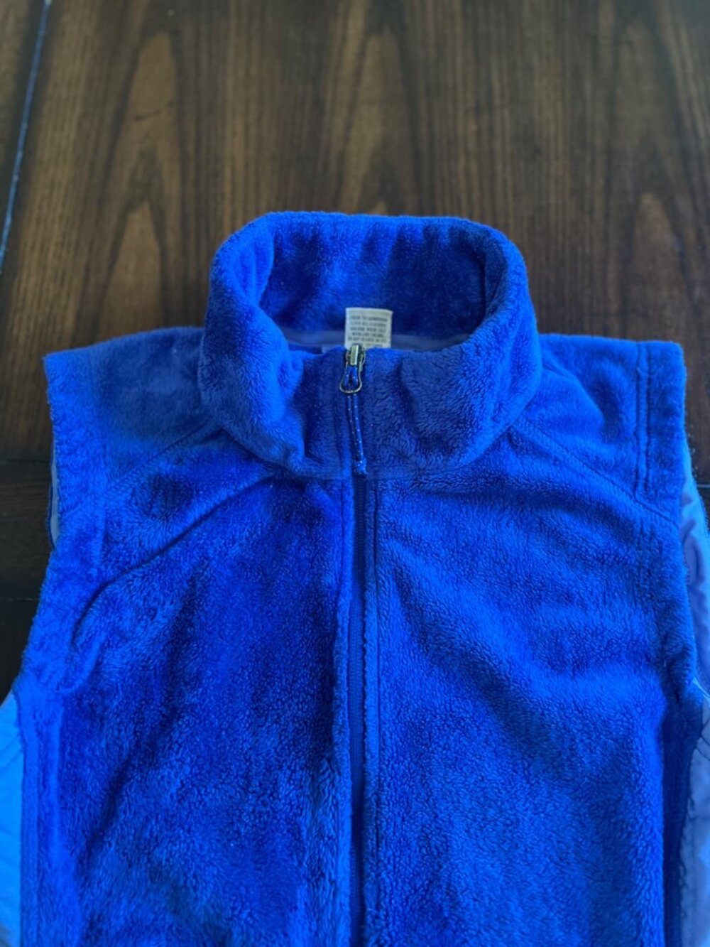 L.L. Bean Fleece Full Zip Activewear Blue Vest Size Petite Small - Picture 3 of 8